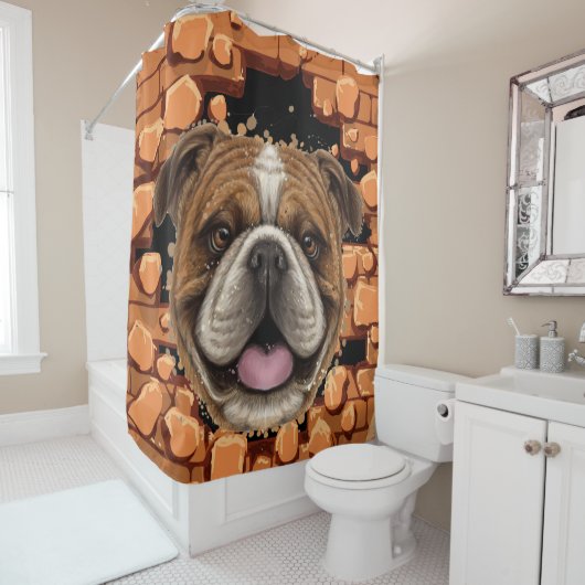 Rideau de douche Bulldog (En situation)