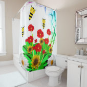 Rideau de douche Bumblebee Fleur de soleil (En situation)