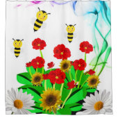 Rideau de douche Bumblebee Fleur de soleil (Devant)