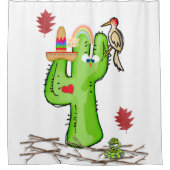 Rideau de douche Cactus Oiseau (Devant)