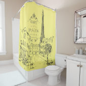 Rideau de douche Cafe Paris (En situation)