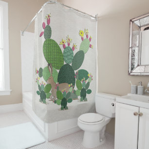 Rideau de douche Calico Cactus
