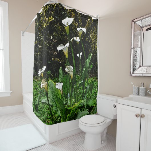 RIDEAU DE DOUCHE "CALLA LILY" (En situation)