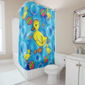 Rideau de douche, Canard Jaune, Bulles (En situation)