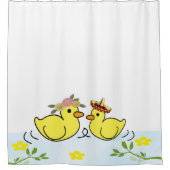 Rideau de douche Canards Jaunes Sombrero Floral (Devant)