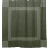 Rideau de douche carré texturé vert mousse (Devant)