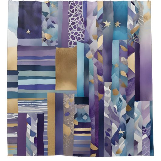 rideau de douche carrelée patchwork (Devant)