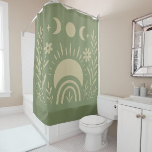 Rideau de Douche Céleste Vert Sauge