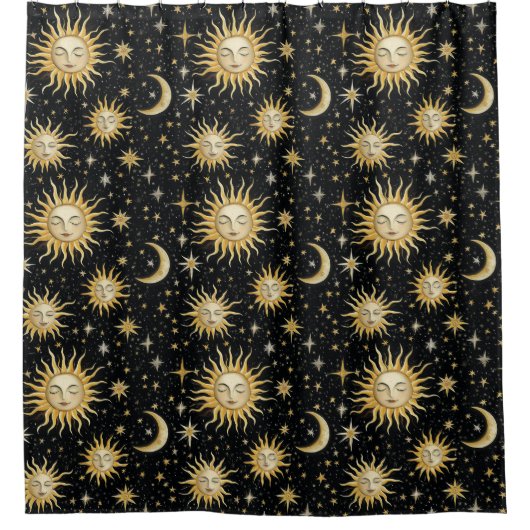 Rideau de douche céleste vintage (Devant)