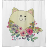 Rideau de douche Chat de chaton Floral Kitten (Devant)