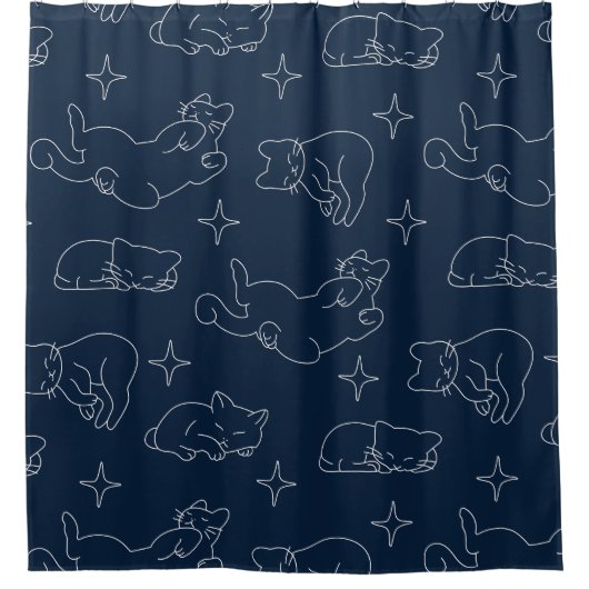 Rideau de douche Chat Endormi – Motif Chat Confort (Devant)