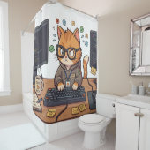 Rideau de douche Chat Royal (En situation)