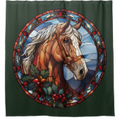 Rideau de douche Cheval de Noël (Devant)
