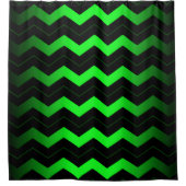 Rideau de douche Chevron vert et noir (Devant)