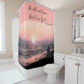 Rideau de douche Christian Scripture Beach (En situation)