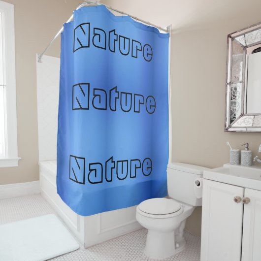 Rideau de douche Ciel Bleu Chic Élégant Rustique N (En situation)