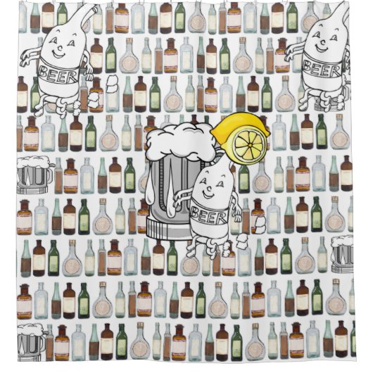 Rideau de douche Citrons de bière (Devant)