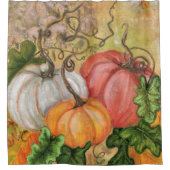Rideau de douche citrouille Halloween - Peinture (Devant)