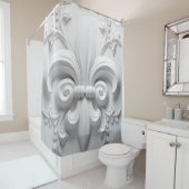 Rideau de douche classique Fleur De Lis (En situation)
