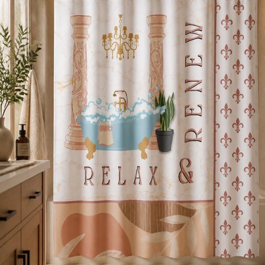 Rideau de douche classique Relax & Renew