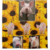 Rideau de douche Cochon Tournesol (Devant)