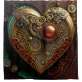 Rideau de douche Coeur Steampunk (Devant)