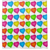 Rideau de douche Coeurs colorés (Devant)