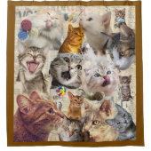 Rideau de douche Collage de Chat (Devant)