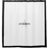 Rideau De Douche Colonial Contemporain En Noir (Devant)