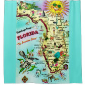 Rideau de douche Coloré Salutations Floride (Devant)