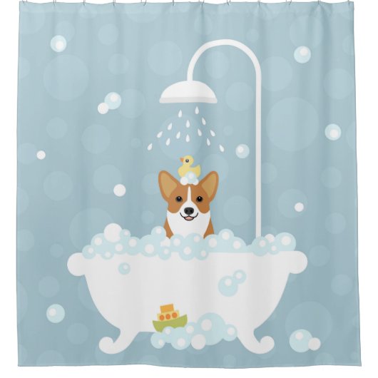 Rideau de douche Corgi (Devant)