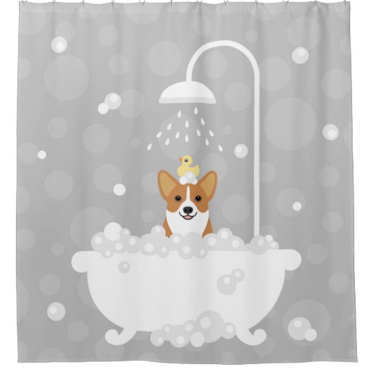 Rideau de douche Corgi (Devant)