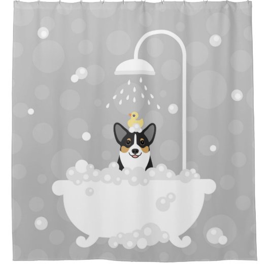Rideau de douche Corgi (Devant)
