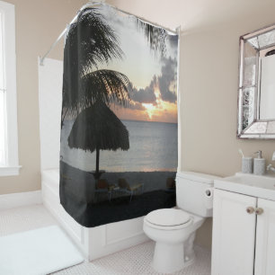 Rideau de douche coucher de soleil Bonaire