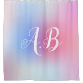 Rideau de douche couleur moderne rose (Devant)