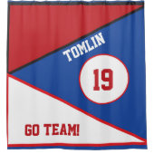 Rideau de douche couleur Sport inspiré (Devant)