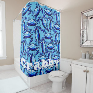 Rideau de douche Crabes bleus Crabby