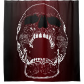 Rideau de douche crâne - Crâne hurlant (Devant)