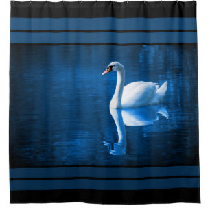 Rideau de douche/cygne