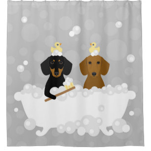 Rideau de douche Dachshund