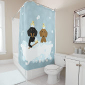 Rideau de douche Dachshund (En situation)