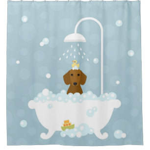 Rideau de douche Dachshund