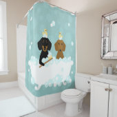 Rideau de douche Dachshund (En situation)