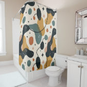 Rideau de douche d'art Abstrait moderne (En situation)