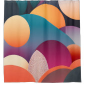 Rideau De Douche D'Art Moderne Du Milieu Du Siècle (Devant)