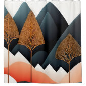 Rideau De Douche D'Art Moderne Du Milieu Du Siècle (Devant)