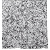 Rideau De Douche D'Art Noir Et Blanc (Devant)