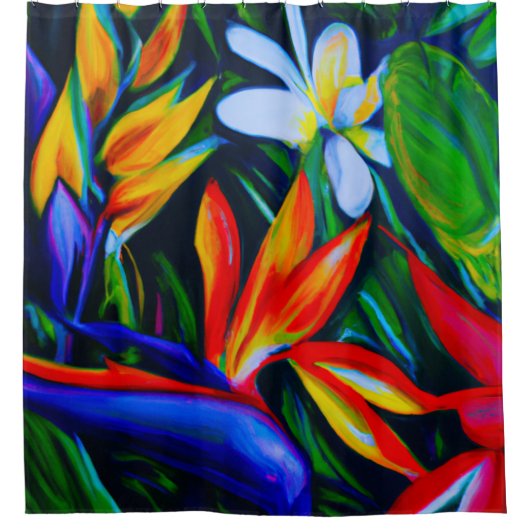 Rideau de douche d'art tropical (Devant)