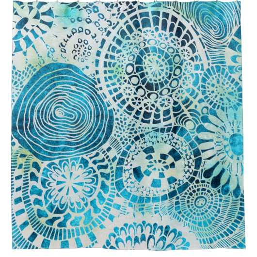 Rideau de douche d'art tropical (Devant)