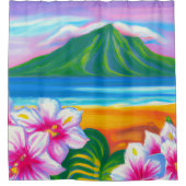 Rideau de douche d'art tropical (Devant)